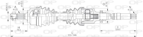 OPEN PARTS Приводной вал DRS6255.00